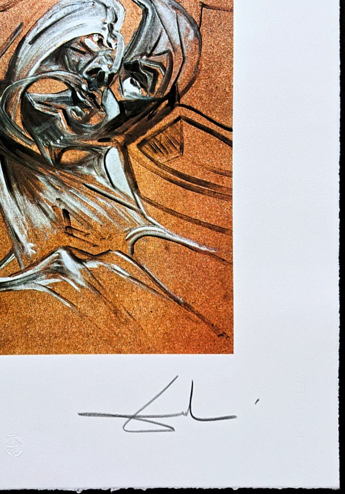 Salvador Dalí - Topological Study for Exploded Head - signováno, limitovaná edice, 50x66cm
