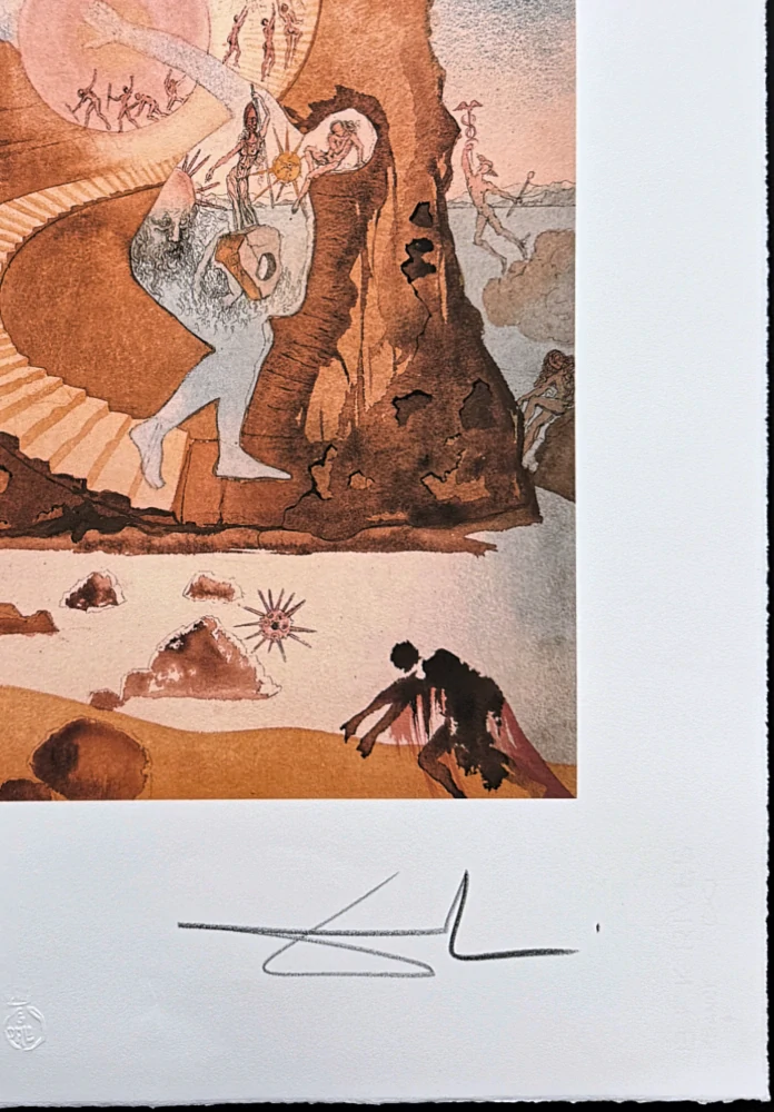 Salvador Dalí - The Council of the Gods - signováno, limitovaná edice, 50x66cm