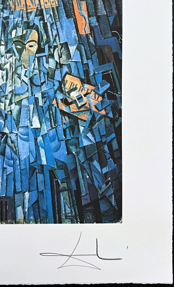 Salvador Dalí - Cubist Self Portrait - signováno, limitovaná edice, 50x66cm