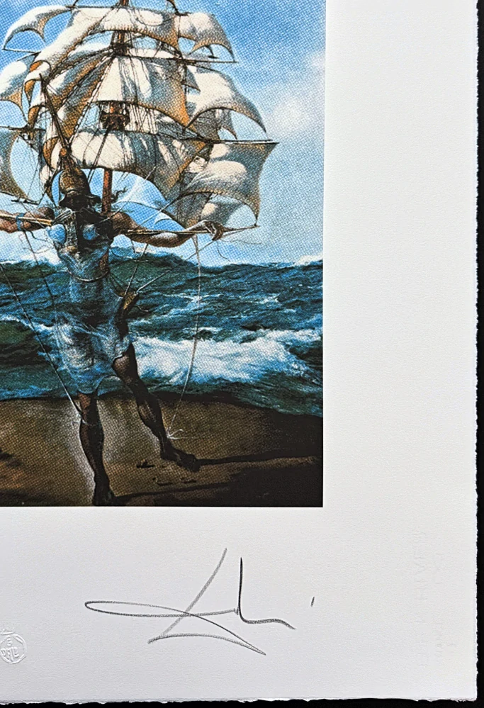 Salvador Dalí - Korab - signováno, limitovaná edice, 50x66cm