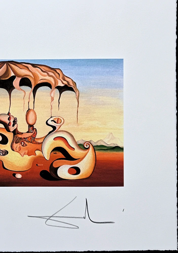 Salvador Dalí- Desert Mystery - signováno, limitovaná edice, 66x50cm