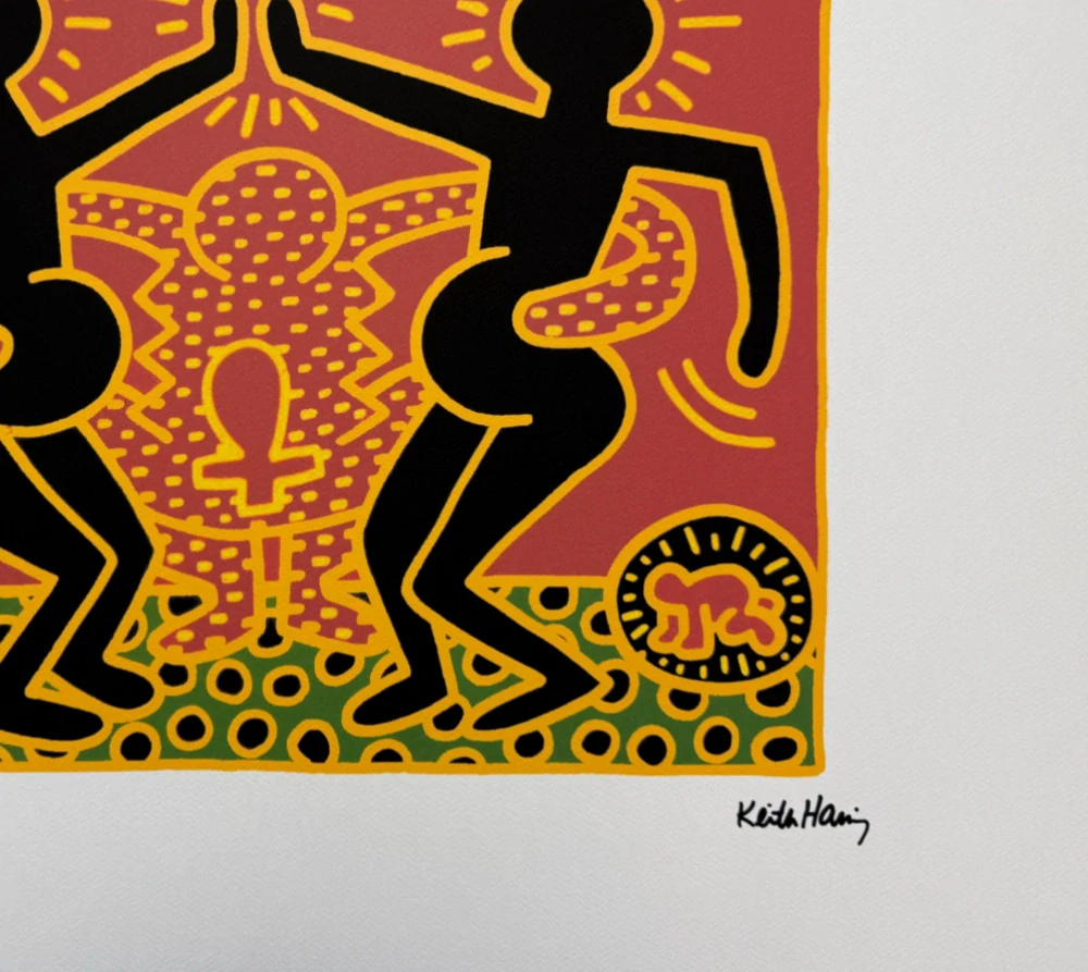 Keith Haring - Fertility Suite Plate l x/150 - signováno, limitovaná edice s certifikátem, 50x70 cm