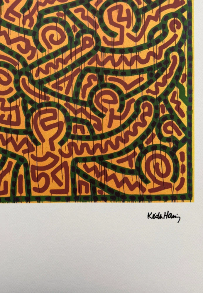 Keith Haring - Labyrinth x/150 - signováno, limitovaná edice s certifikátem, 50x70 cm