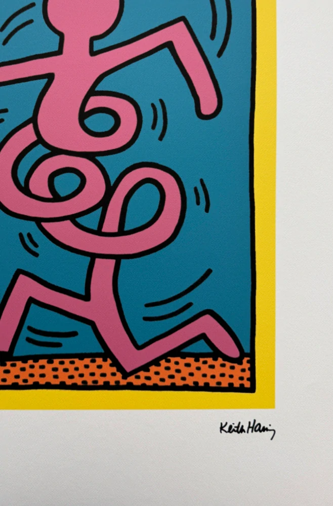 Keith Haring - Serpent x/150 - signováno, limitovaná edice s certifikátem, 50x70 cm