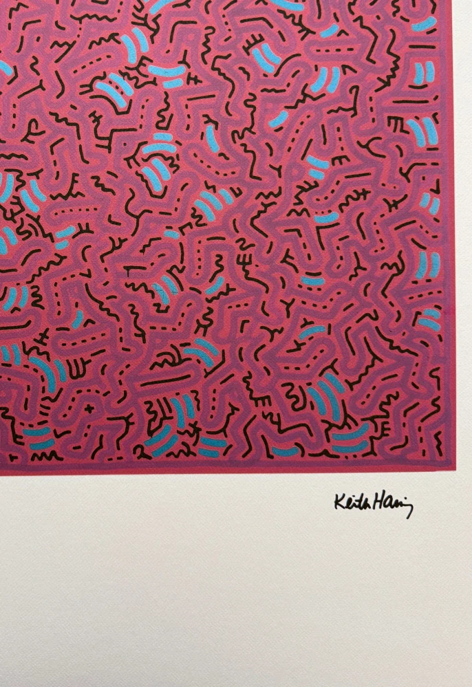 Keith Haring - Labyrinth ll x/150 - signováno, limitovaná edice s certifikátem, 50x70 cm
