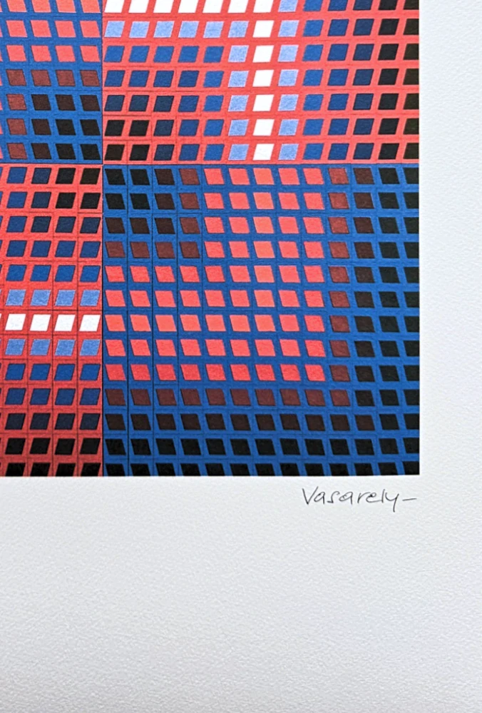 Victor Vasarely - Zett - limitovaná edice s certifikátem, x/500, 35x50cm