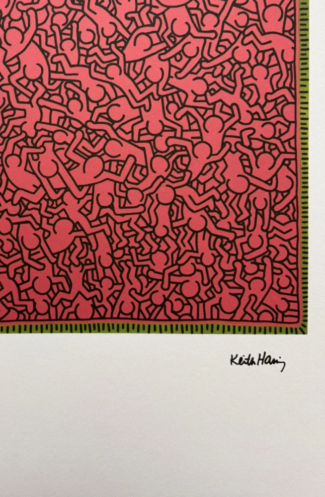 Keith Haring - Pop Shop Quad l  x/150 - signováno, limitovaná edice s certifikátem, 50x70 cm