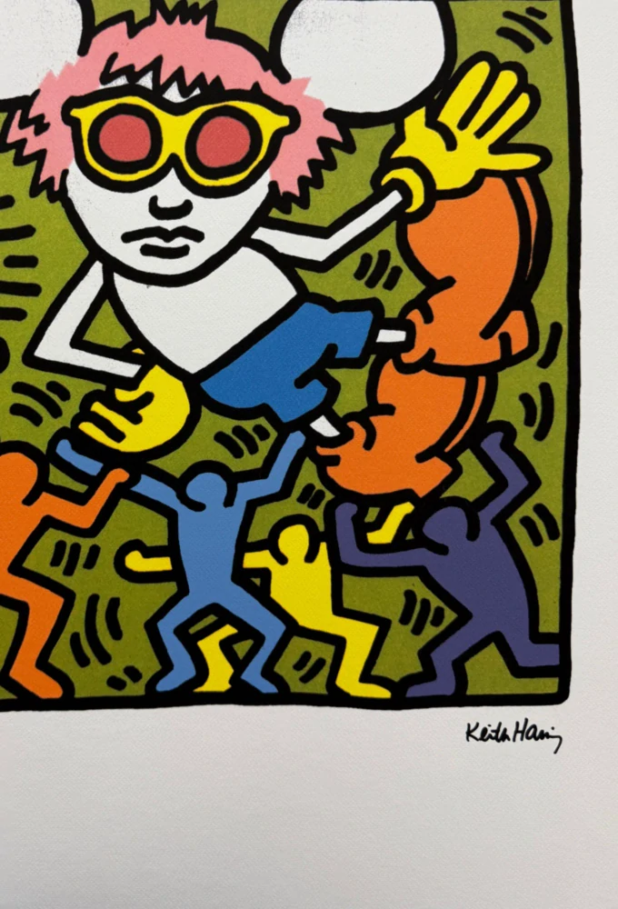 Keith Haring - Andy Mouse IV x/150 - signováno, limitovaná edice s certifikátem, 50x70 cm