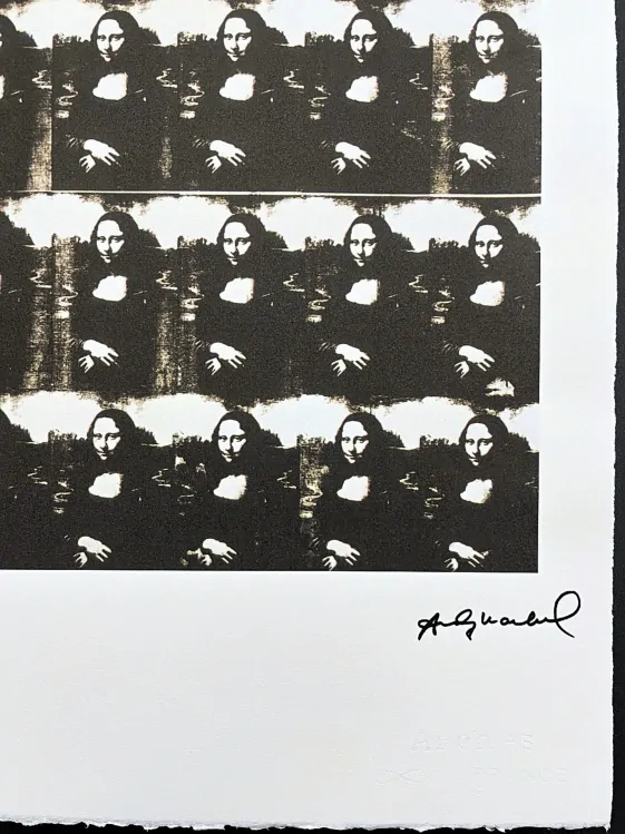 Andy Warhol - 30x Mona Lisa 45/100 - edice Leo Castelli s certifikátem