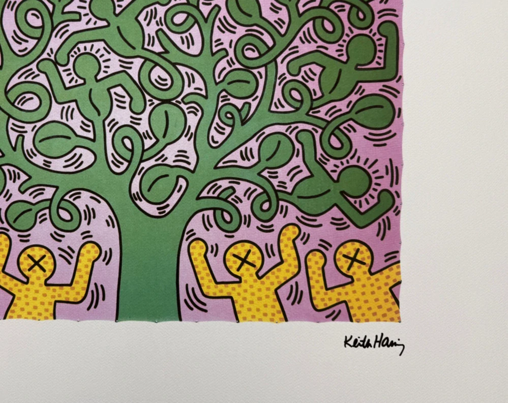 Keith Haring - Tree of Life x/150 - signováno, limitovaná edice s certifikátem, 70x50 cm