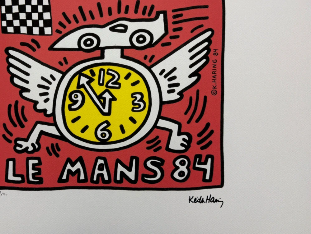 Keith Haring - Le Mans 84 x/150 - signováno, limitovaná edice s certifikátem, 70x50 cm