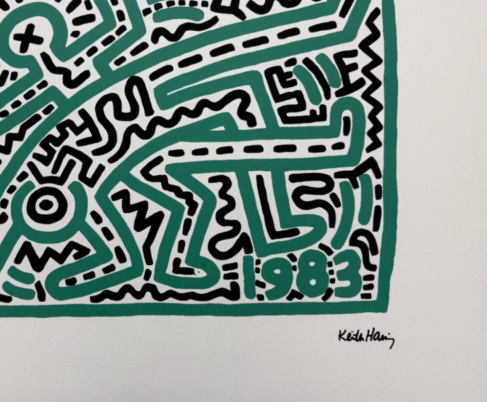 Keith Haring - 1983 x/150 - signováno, limitovaná edice s certifikátem, 70x50 cm