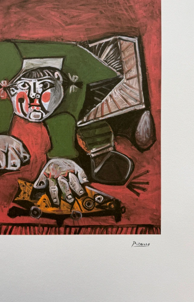 Pablo Picasso - Paloma with Celluloid Fish 88/200 - signováno, s certifikátem, 50x70 cm