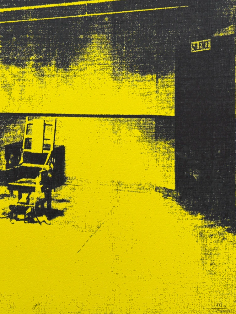Andy Warhol - Little Electric Chair I x/2400 - 60x60 cm, limitovaná edice CMOA s certifikátem
