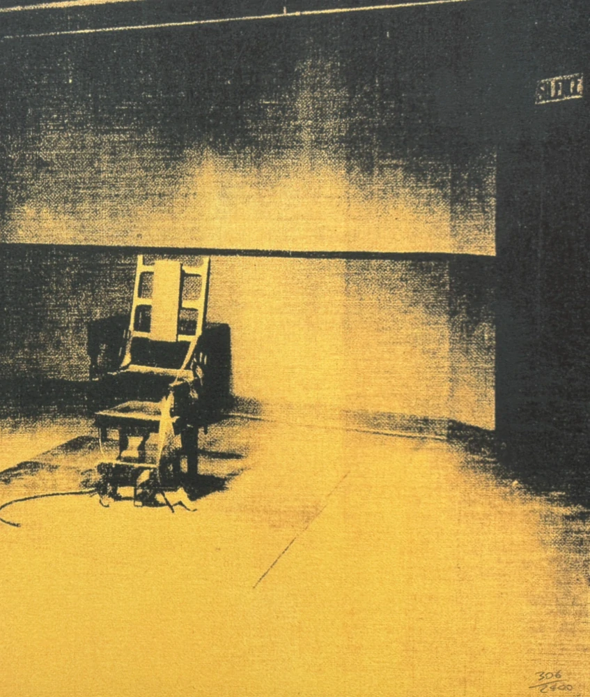 Andy Warhol - Little Electric Chair IV x/2400 - 60x60cm, limitovaná edice CMOA s certifikátem