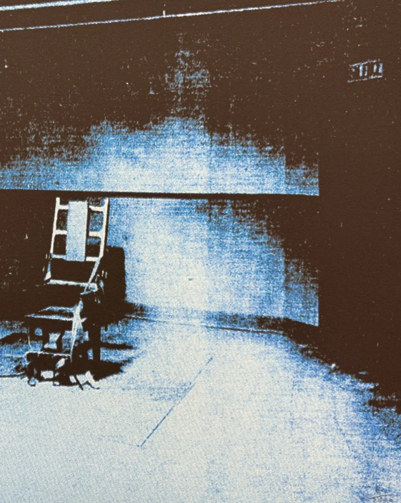 Andy Warhol - Little Electric Chair V x/2400 - 60x60cm, limitovaná edice CMOA s certifikátem