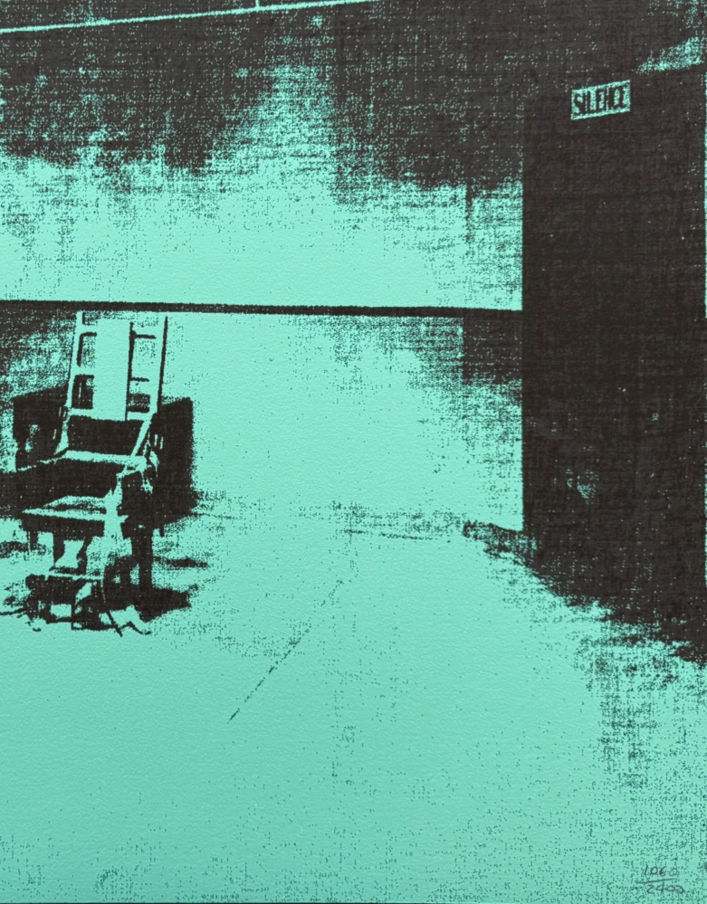 Andy Warhol - Little Electric Chair VI x/2400 - 60x60cm, limitovaná edice CMOA s certifikátem