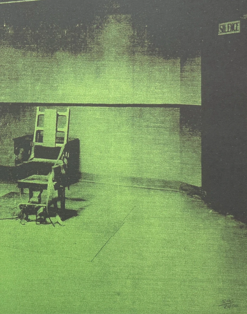 Andy Warhol - Little Electric Chair VIII x/2400 - 60x60cm, limitovaná edice CMOA s certifikátem