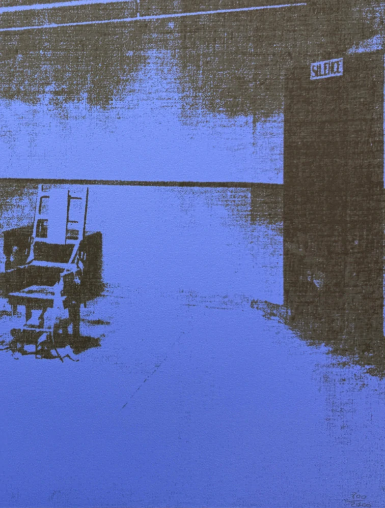Andy Warhol - Little Electric Chair IX x/2400 - 60x60cm, limitovná edice CMOA s certifikátem