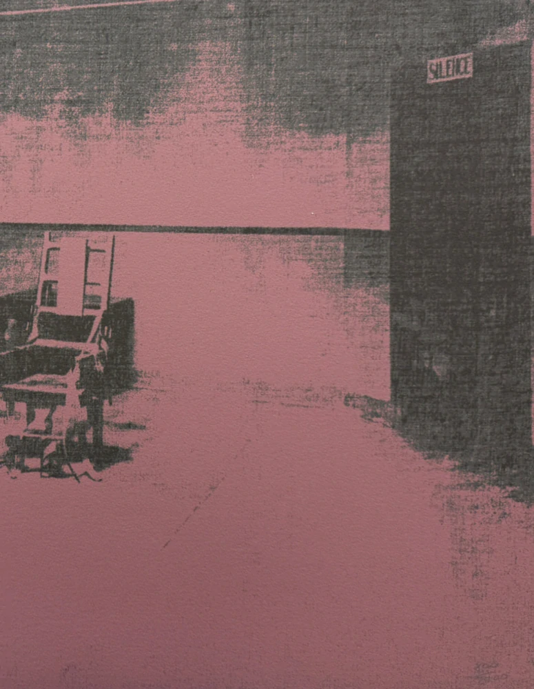 Andy Warhol - Little Electric Chair X x/2400 - 60x60cm, limitovaná edice CMOA s certifikátem