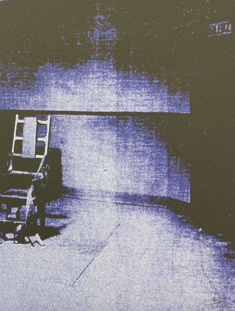 Andy Warhol - Little Electric Chair XI x/2400 - 60x60cm, limitovaná edice CMOA s certifikátem