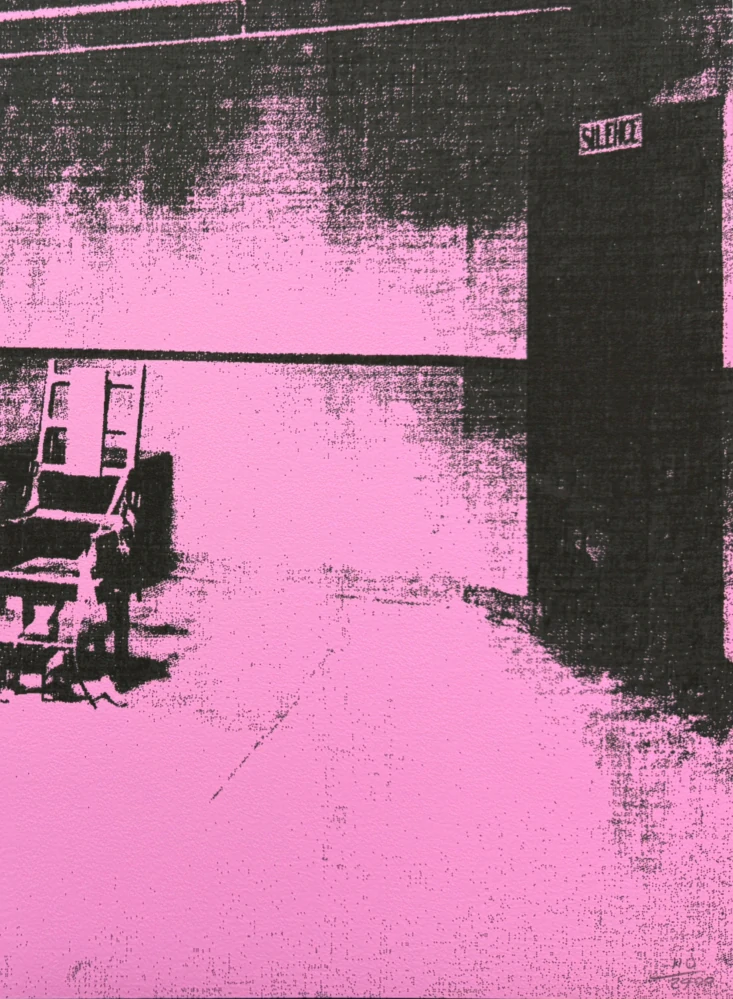 Andy Warhol - Little Electric Chair XII x/2400 - 60x60cm, limitovaná edice CMOA s certifikátem