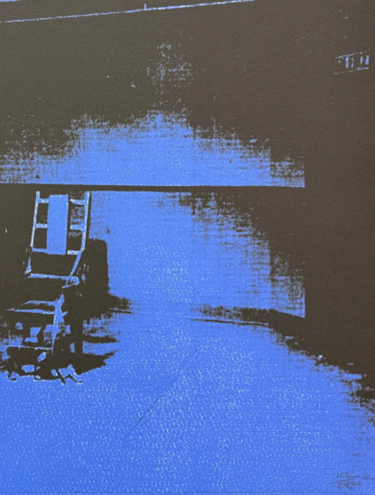 Andy Warhol - Little Electric Chair XV x/2400 - 60x60cm, limitovaná edice CMOA s certifikátem