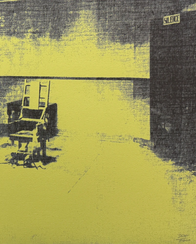 Andy Warhol - Little Electric Chair XVI x/2400 - 60x60cm, limitovaná edice CMOA s certifikátem