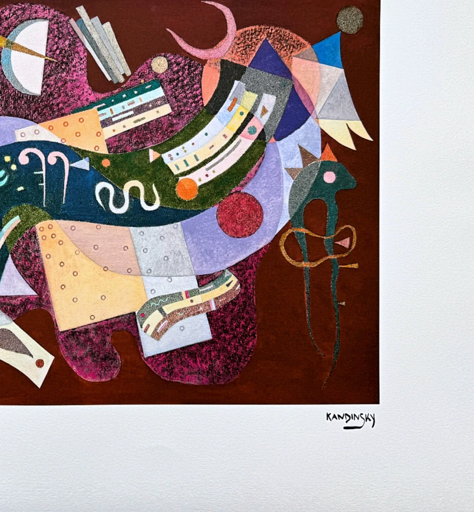 Wassily Kandinsky - Rigid and Curved - x/300 - signováno, číslovaná edice, 65x50 cm