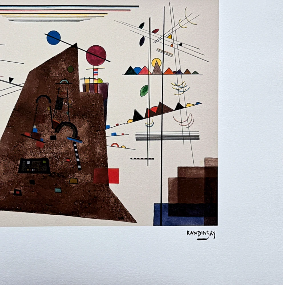 Wassily Kandinsky - Brown Accent - x/300 - signováno, číslovaná edice, 65x50 cm
