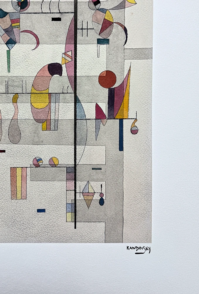 Wassily Kandinsky - Geometric Composition 3 - x/300 - signováno, číslovaná edice, 50x65 cm