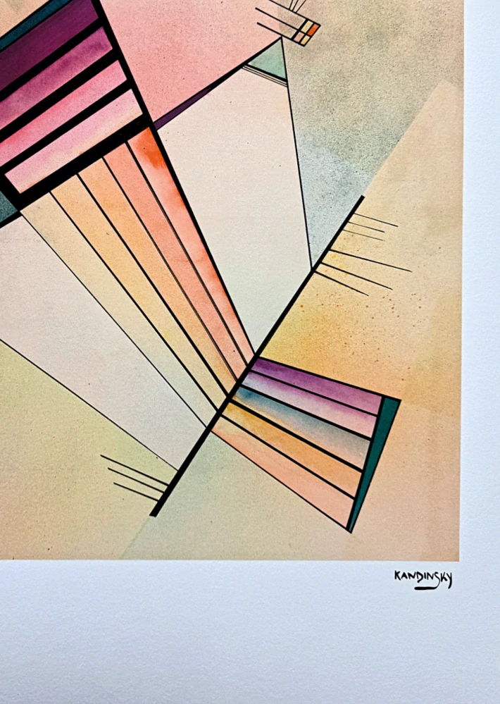Wassily Kandinsky - Accent In Pink - x/300 - signováno, číslovaná edice, 50x65 cm