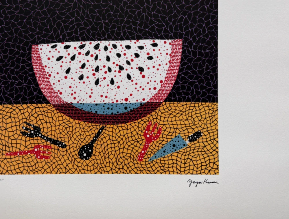 Yayoi Kusama - Watermelon x/500 - signováno, číslovaná edice, 65x50 cm