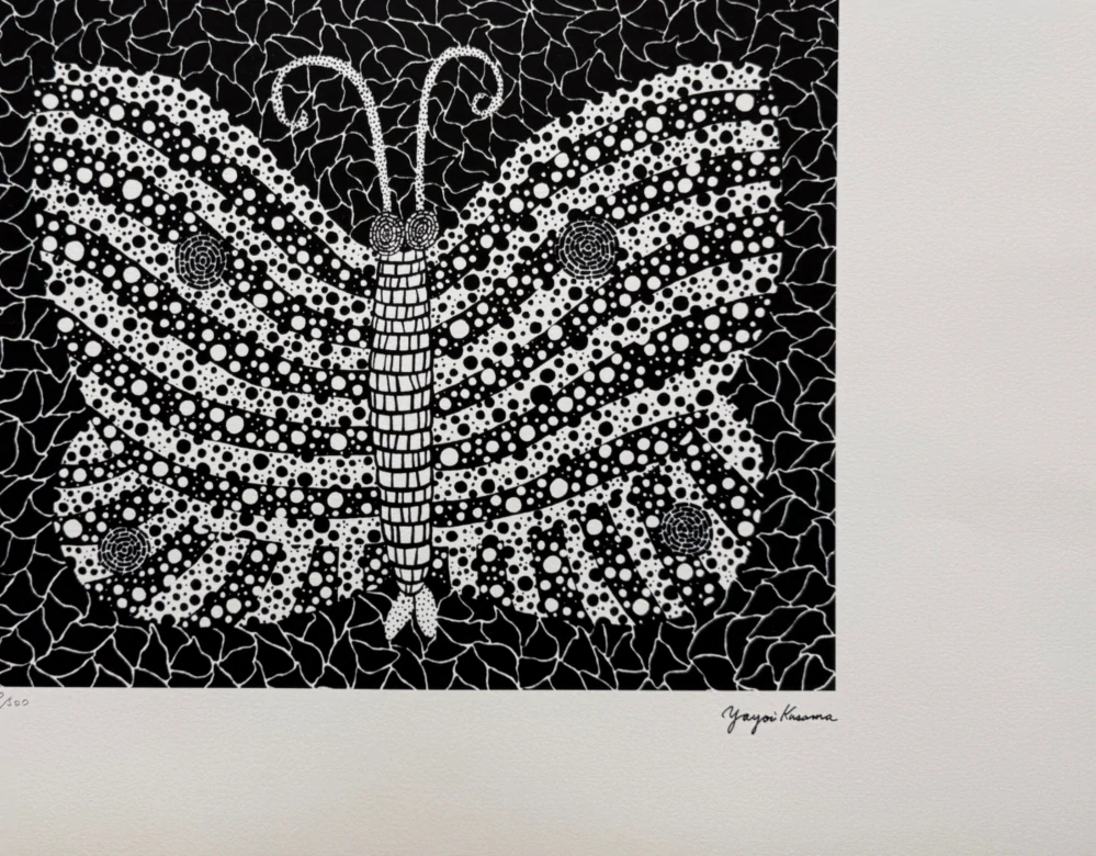 Yayoi Kusama - Butterfly x/500 - signováno, číslovaná edice, 65x50 cm