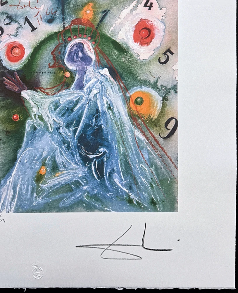 Salvador Dalí - Surrealist Figure with Numbers - signováno, limitovaná edice, 50x66cm