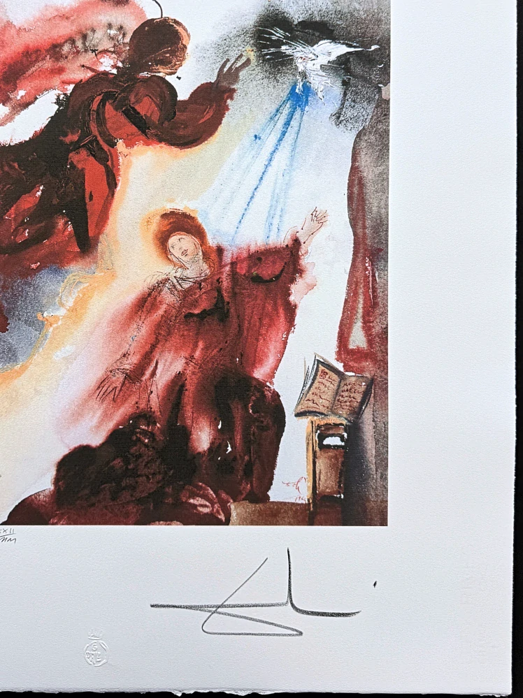 Salvador Dalí - The Annunciation - signováno, limitovaná edice, 50x66cm