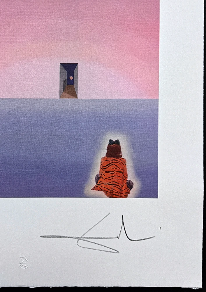 Salvador Dalí - Figure Facing a Door - signováno, limitovaná edice, 50x66cm