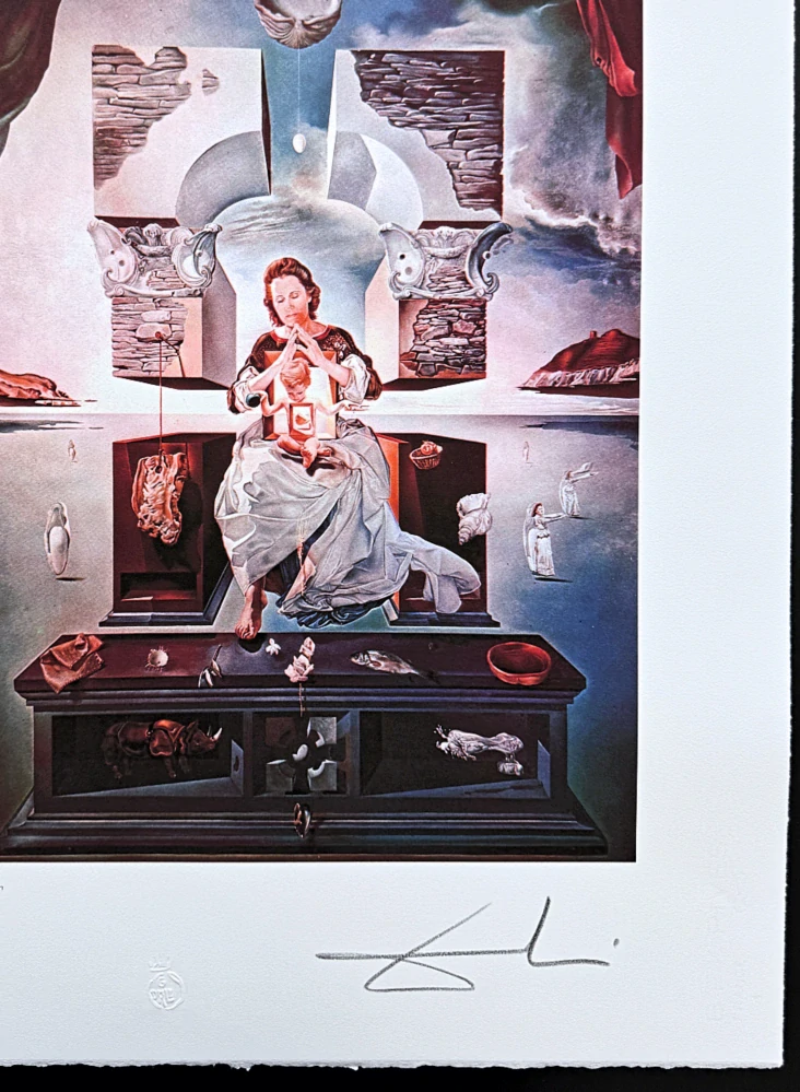 Salvador Dalí - The Madonna of Portlligat - signováno, limitovaná edice, 50x66cm