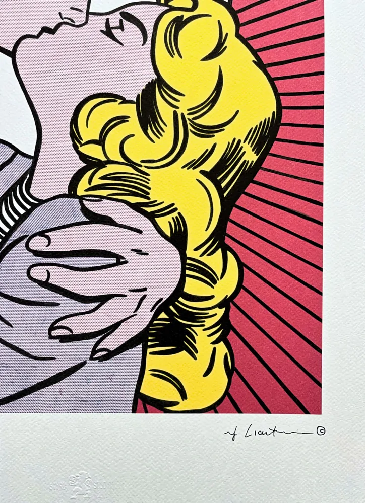 Roy Lichtenstein - The Kiss - signováno, 35x50cm, limitovaná edice 36/150