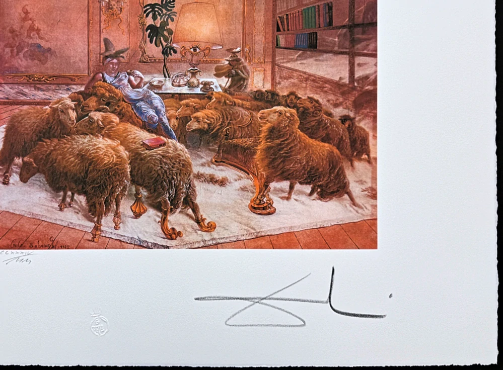 Salvador Dalí - Sheep - signováno, limitovaná edice, 66x50cm