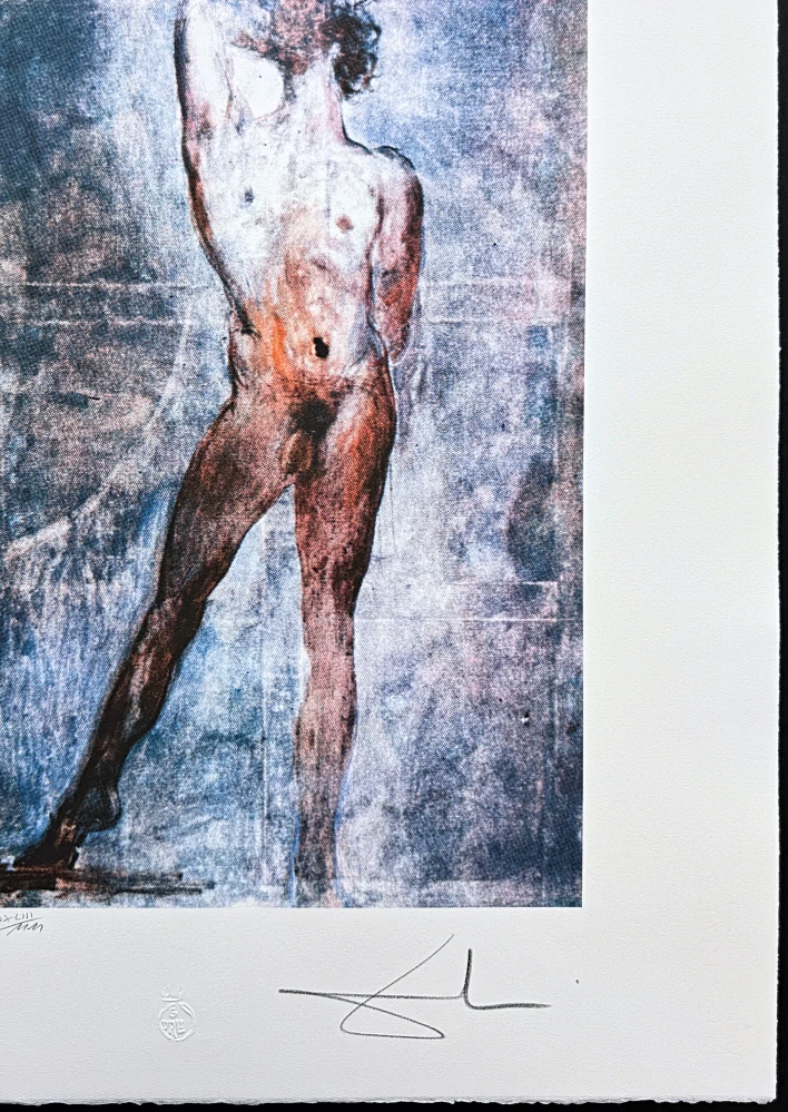 Salvador Dalí - Nude Woman with Raised Arm - signováno, limitovaná edice, 50x66cm