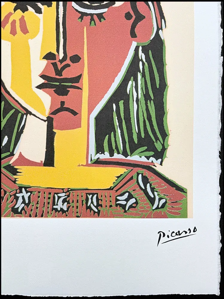 Pablo Picasso - Busta de Femme au Chapeau 91/250 - signováno, 28.5x38 cm