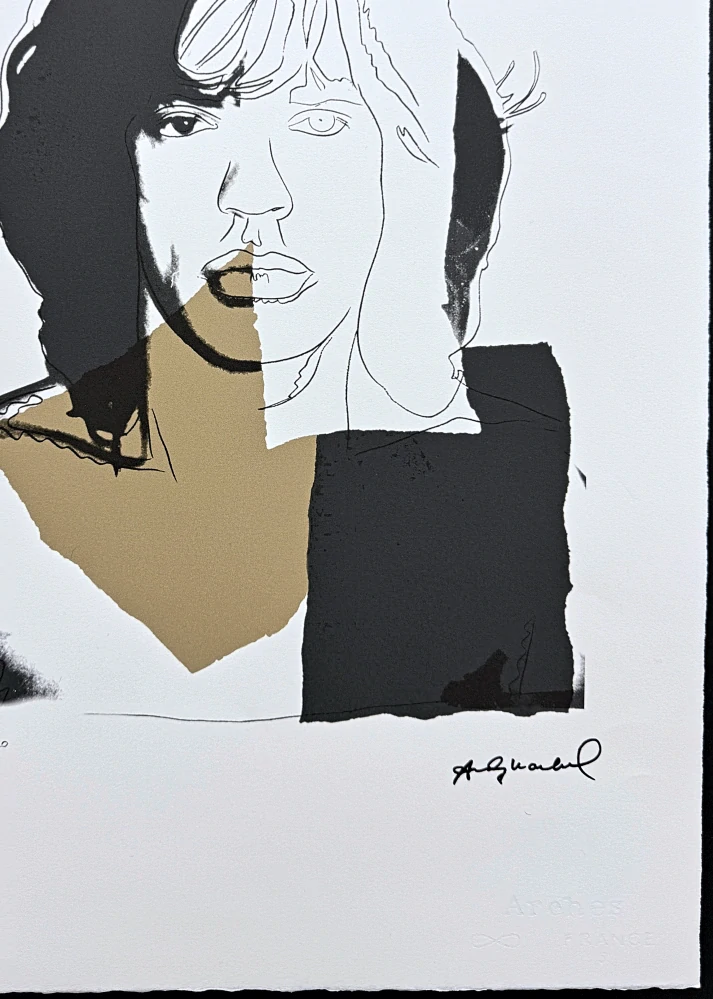 Andy Warhol - Mick Jagger černo-hnědý II x/100 - edice Leo Castelli s certifikátem