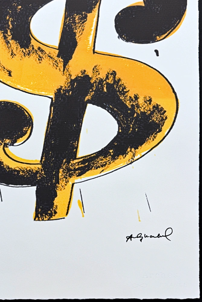 Andy Warhol - Dollar Sign x/100 - edice Leo Castelli s certifikátem