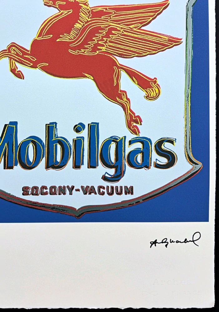 Andy Warhol - Mobilgas modrý x/100 - edice Leo Castelli s certifikátem