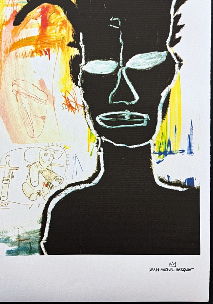 Jean-Michel Basquiat - Black Head with Ivory Sketches x/300 - limitovaná edice, signováno, 50x70cm