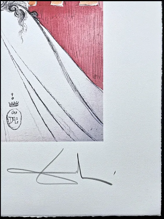 Salvador Dalí - Hamlet stabs Polonius - signováno, limitovaná edice, 50x66cm