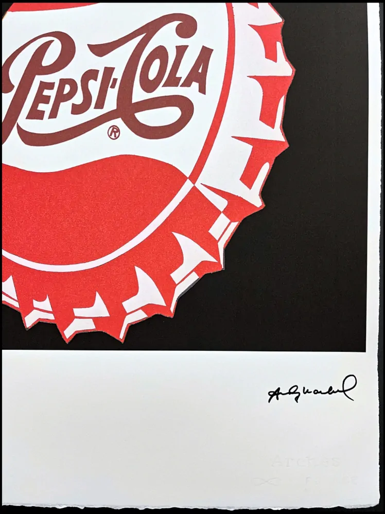Andy Warhol - Pepsi-Cola černá 76/100 - edice Leo Castelli s certifikátem