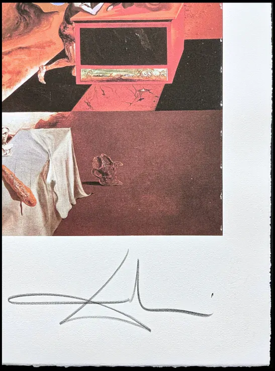 Salvador Dalí - The invention of the monsters - signováno, limitovaná edice, 50x66cm