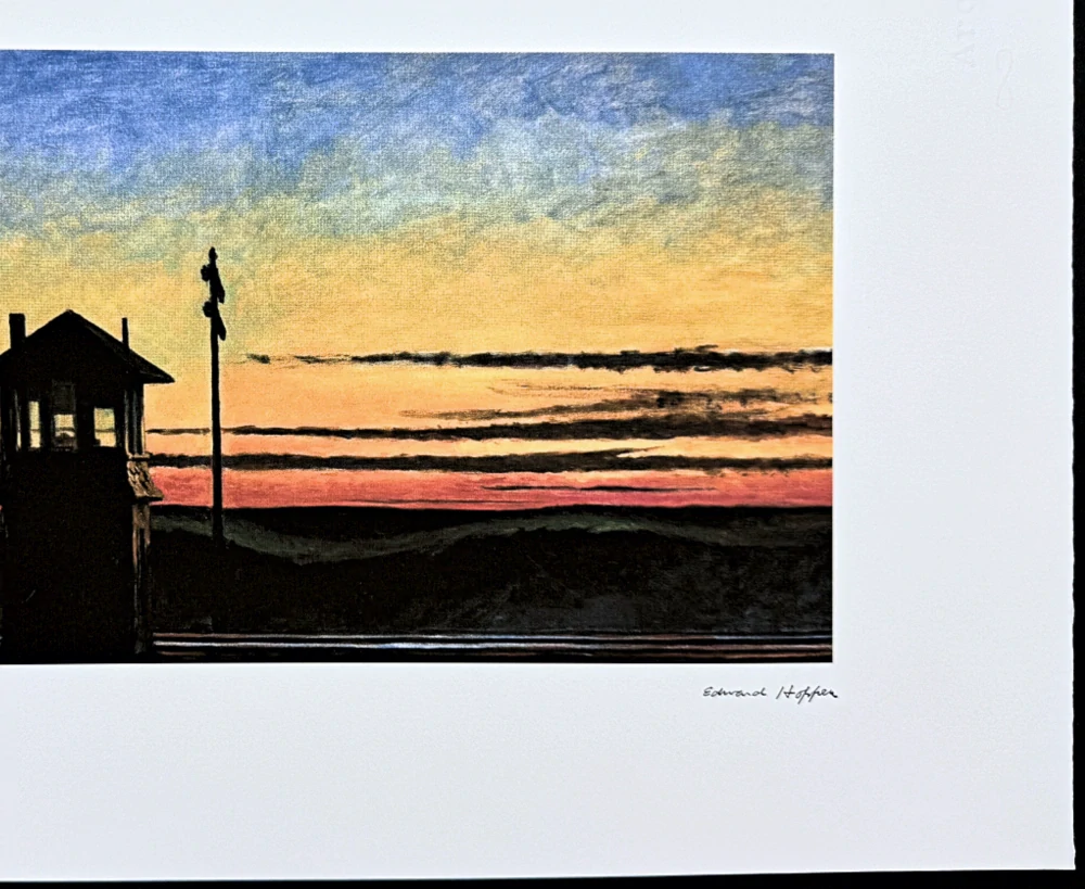 Edward Hopper - Railroad Sunset 66/150 - limitovaná edice, s certifikátem, 57x38 cm
